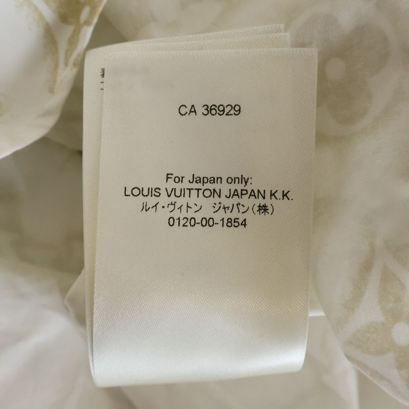 Louis Vuitton Monogram Sand Long Sleeve Shirt White Beige