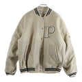 Prada Vintage Wash P Patch Logo Leather Bomber Jacket