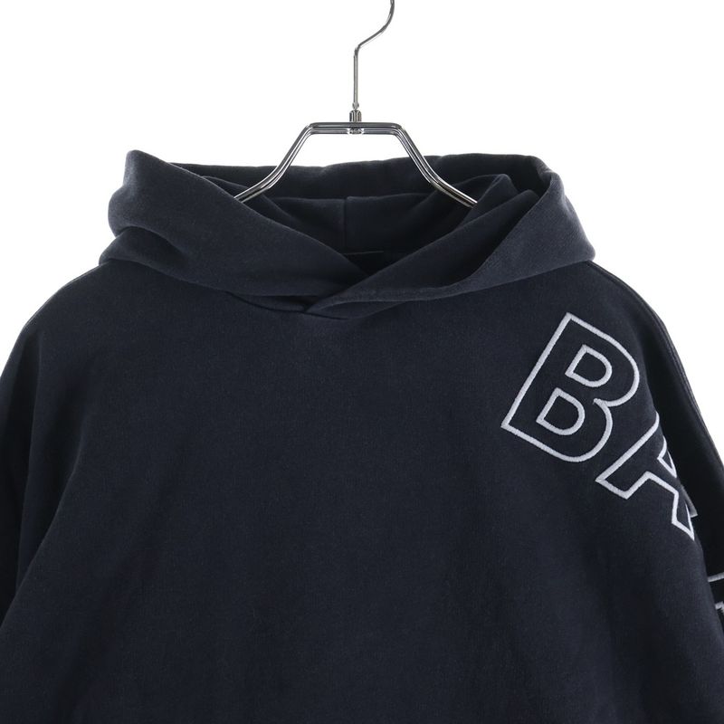 Balenciaga Washed Black Logo Embroidery Sweater
