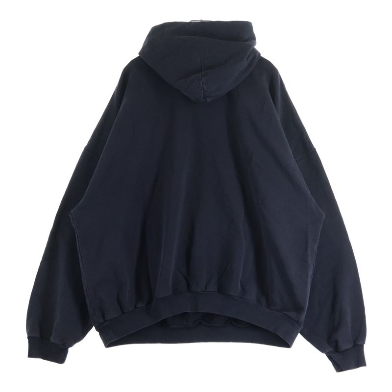 Balenciaga Washed Black Logo Embroidery Sweater