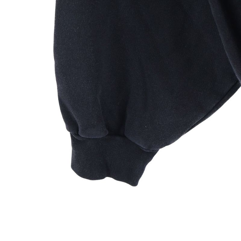 Balenciaga Washed Black Logo Embroidery Sweater