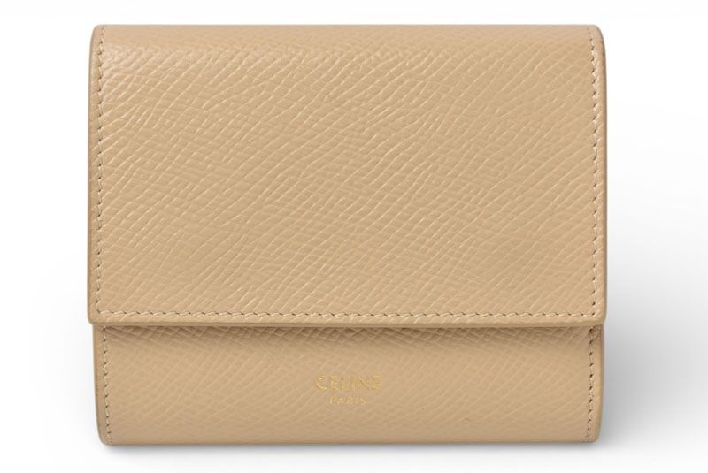 Celine Wallet Mini Trifold Beige Small