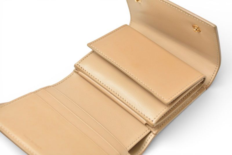 Celine Wallet Mini Trifold Beige Small