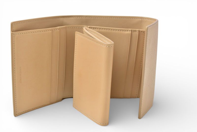 Celine Wallet Mini Trifold Beige Small