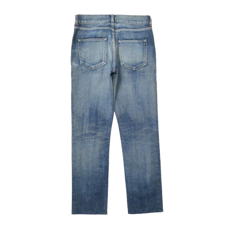 Saint Laurent Paris Denim Pants 29 Repaired Cut Off Indigo