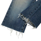 Saint Laurent Paris Denim Pants 29 Repaired Cut Off Indigo