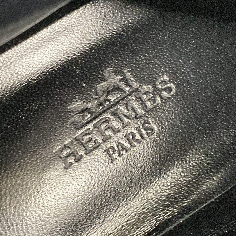 Hermes Short Boots 35.5 Saint Honore Black Hhardware Gold