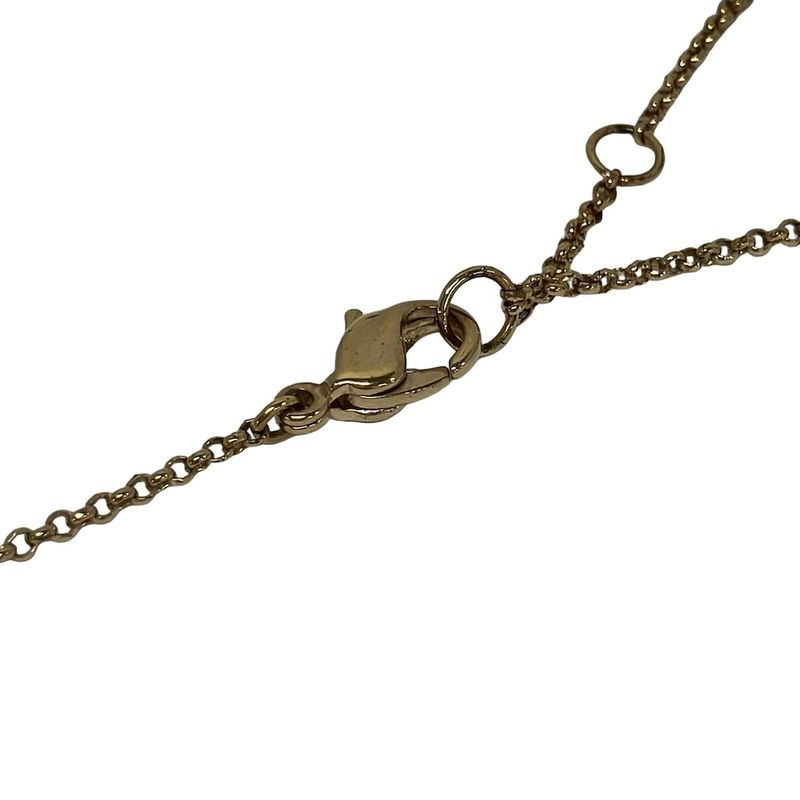 Dior Necklace Gold White Clear Flower