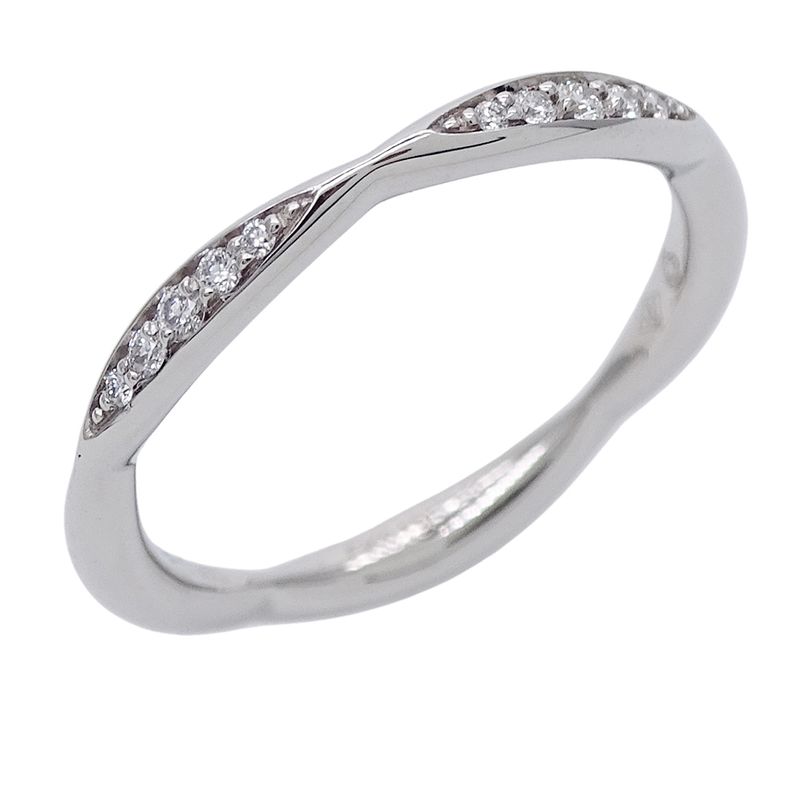 Chanel Ring Diamond Camellia Half Eternity Platinum