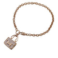 Hermes Bracelet Diamond Pink Gold Amulet