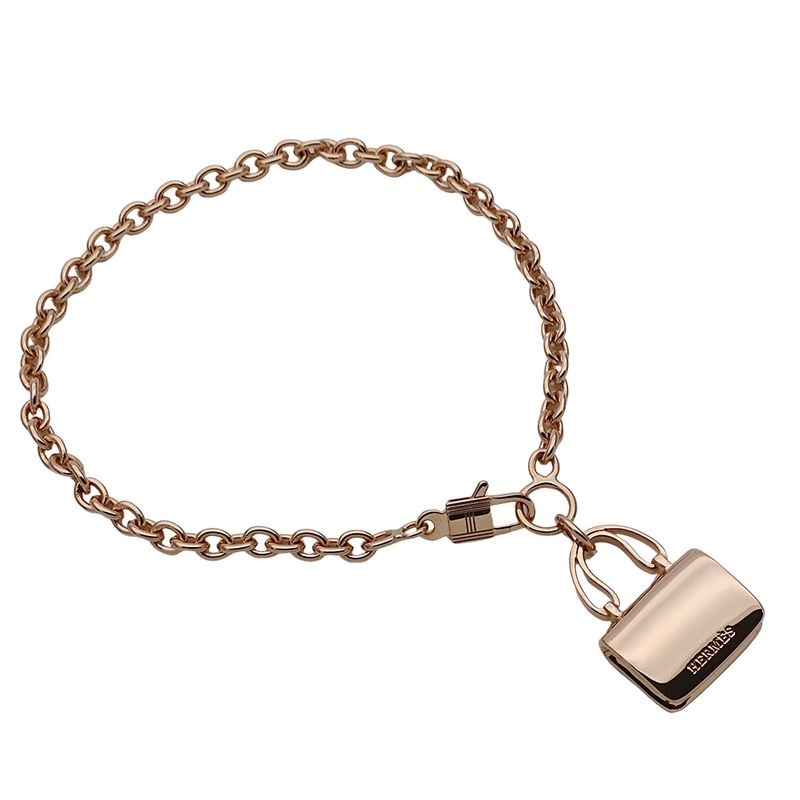 Hermes Bracelet Diamond Pink Gold Amulet