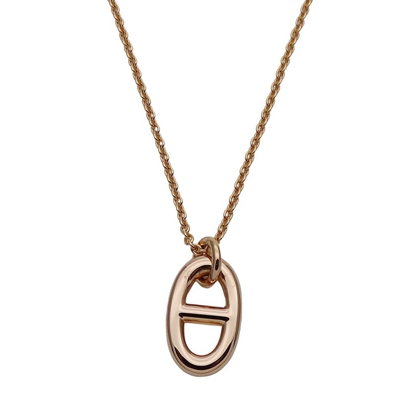 Hermes Necklace Chaine D'ancre Farandole PM Pink Gold