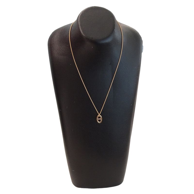 Hermes Necklace Chaine D'ancre Farandole PM Pink Gold