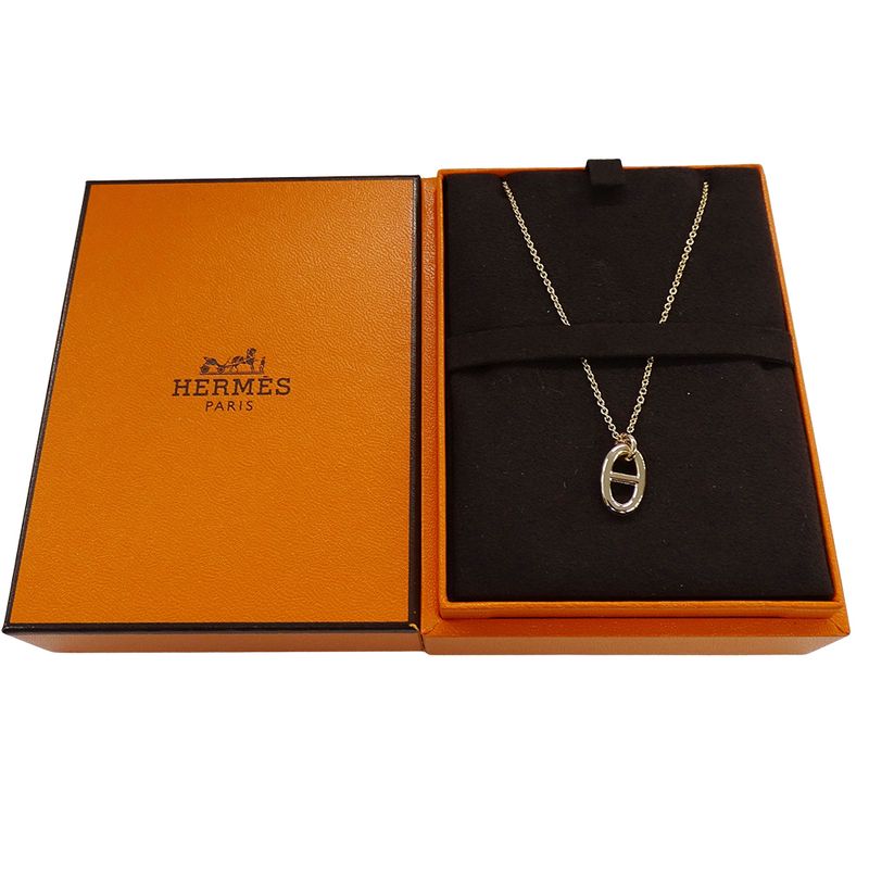 Hermes Necklace Chaine D'ancre Farandole PM Pink Gold