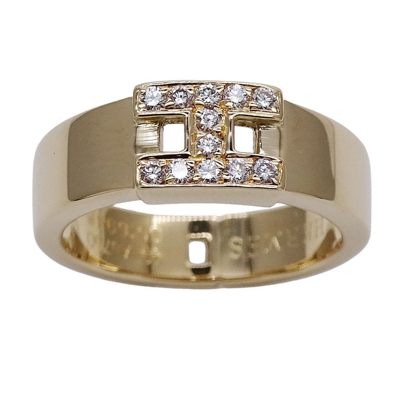 Hermes Ring New Hella Cles Diamond Yellow Gold 49
