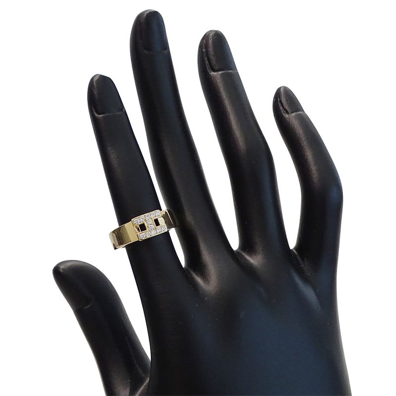 Hermes Ring New Hella Cles Diamond Yellow Gold 49