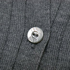 Dior Cardigan 36 Rib Knit Lace Silk Ribbon
