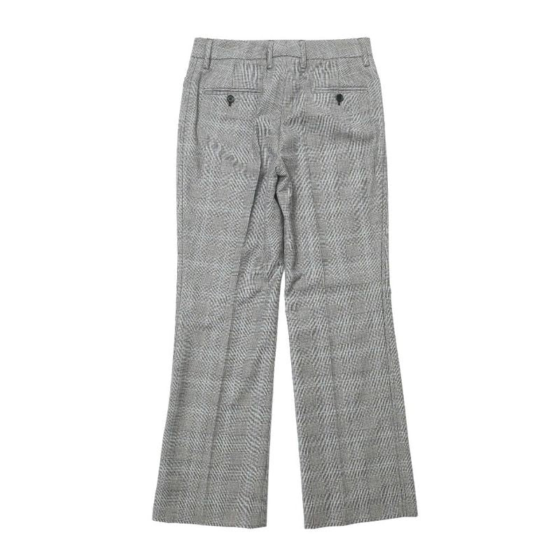 Dolce & Gabbana Pants 38 Trousers Glen Check Pleated Grayglen Plaid Pattern