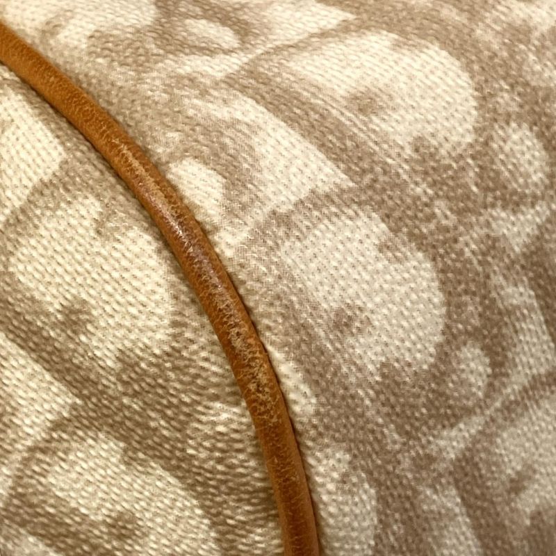 Dior Shoulder Bag Trotter Ivory Brown Pink Ribbon