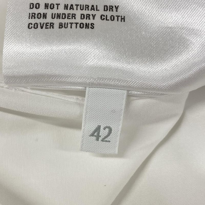 Prada Long Sleeve Shirt Blouse 42 M White Bijoux