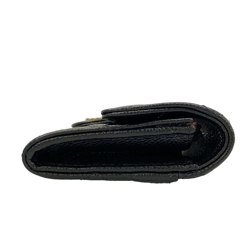 Chanel Card Case Quilted Black Gold