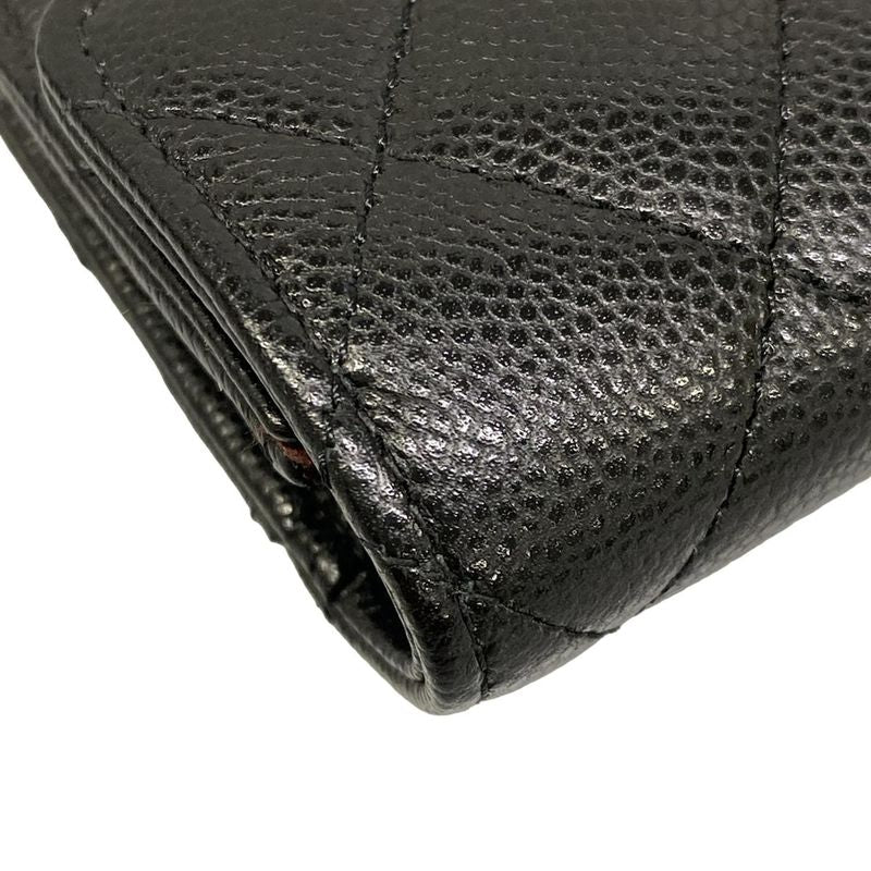 Chanel Card Case Quilted Black Gold