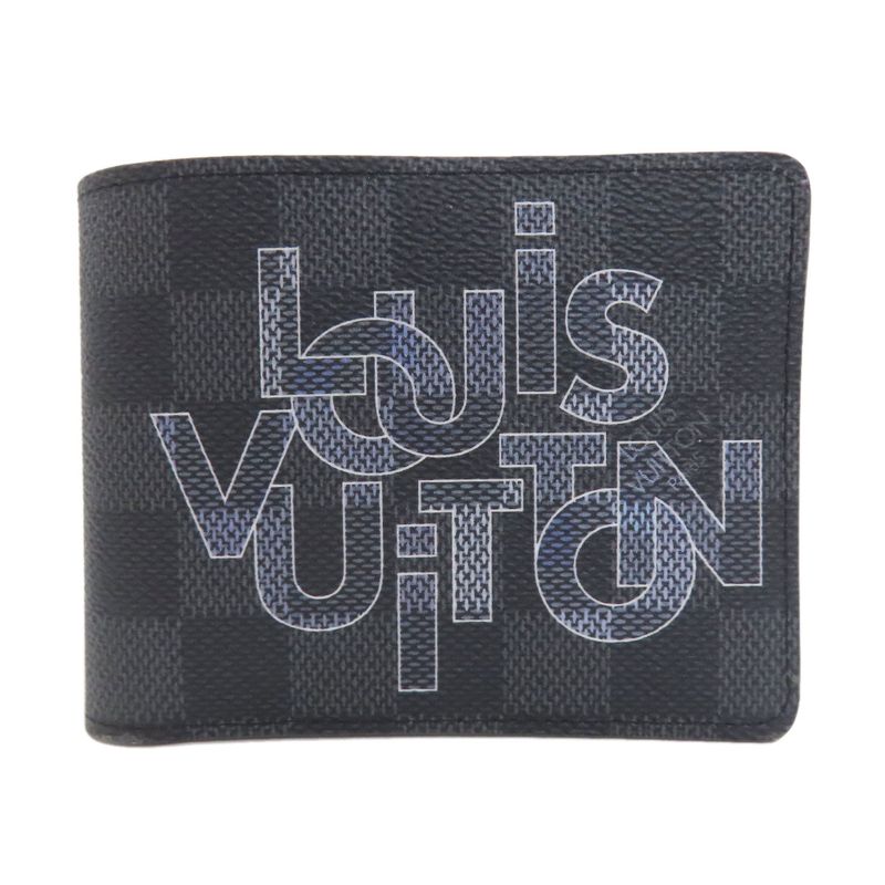 Louis Vuitton Portefeuille Multiple Bifold Wallet Damier Graphite Gray