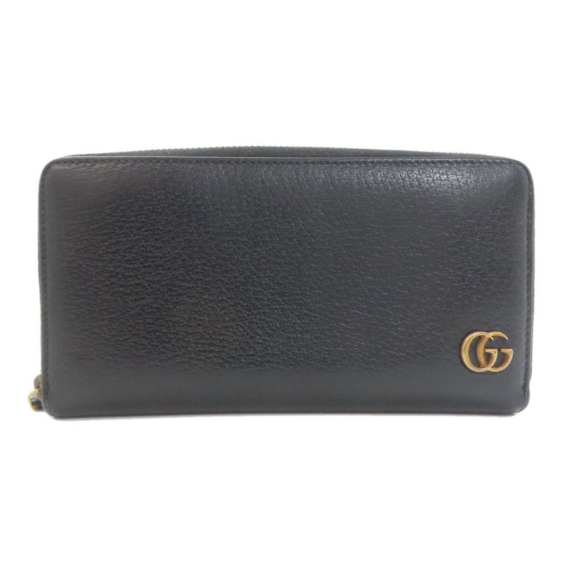 Gucci Double GG Marmont Wallet Leather
