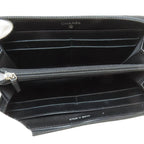 Chanel CC Logo Silver Wallet Grained Calfskin