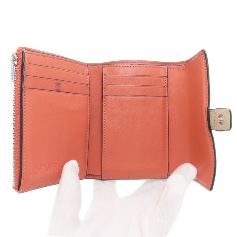 Loewe Vertical Wallet Small Bifold Light Oats X Honey Beige