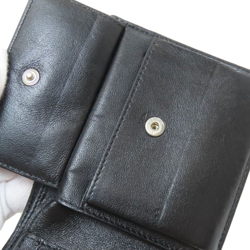 Balenciaga Logo Bifold Wallet Leather