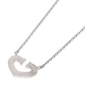 Cartier C Heart Necklace 18K White Gold