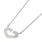Cartier C Heart Necklace 18K White Gold