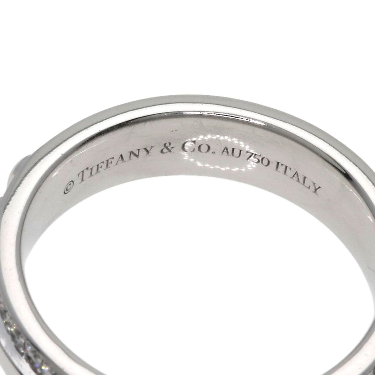 Tiffany & Co Ttwo Narrow Pave Diamond Ring 18K White Gold