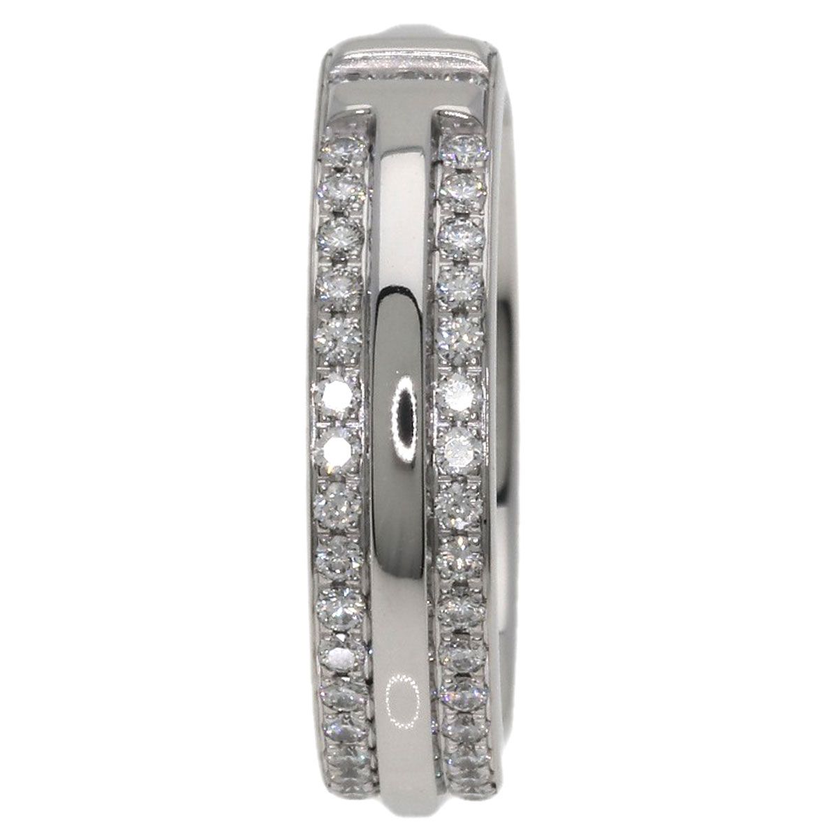Tiffany & Co Ttwo Narrow Pave Diamond Ring 18K White Gold
