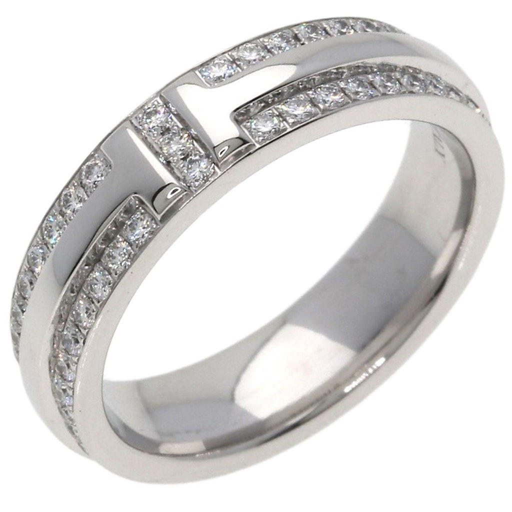 Tiffany & Co Ttwo Narrow Pave Diamond Ring 18K White Gold
