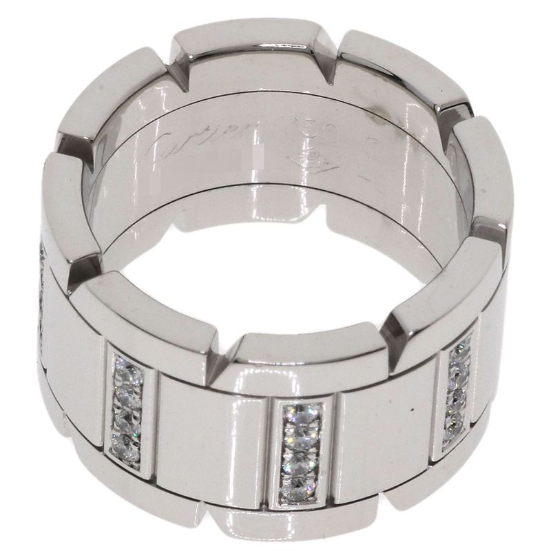 Cartier Tank Francaise LM Diamond 48 Ring 18K White Gold