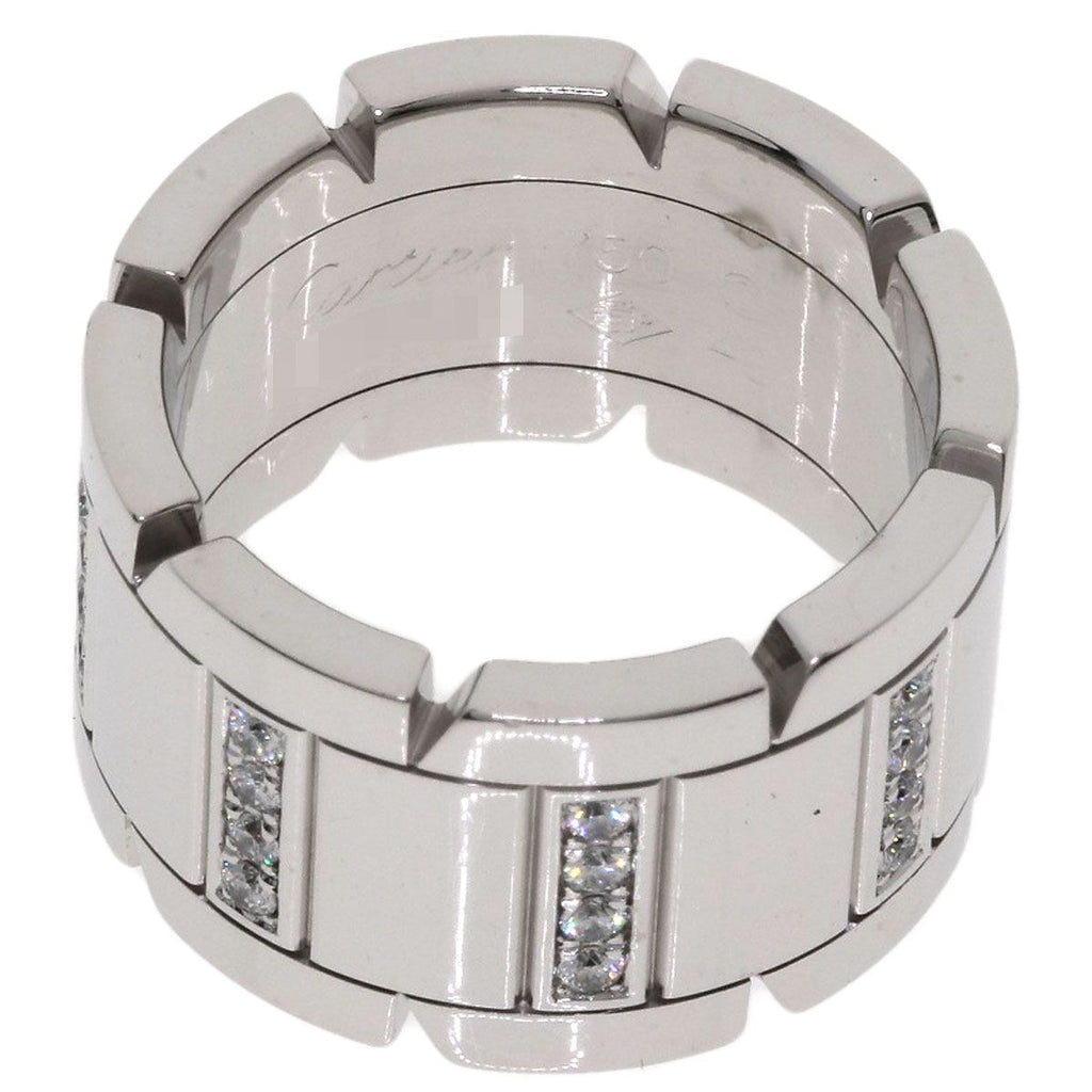 Cartier Tank Francaise LM Diamond 48 Ring 18K White Gold