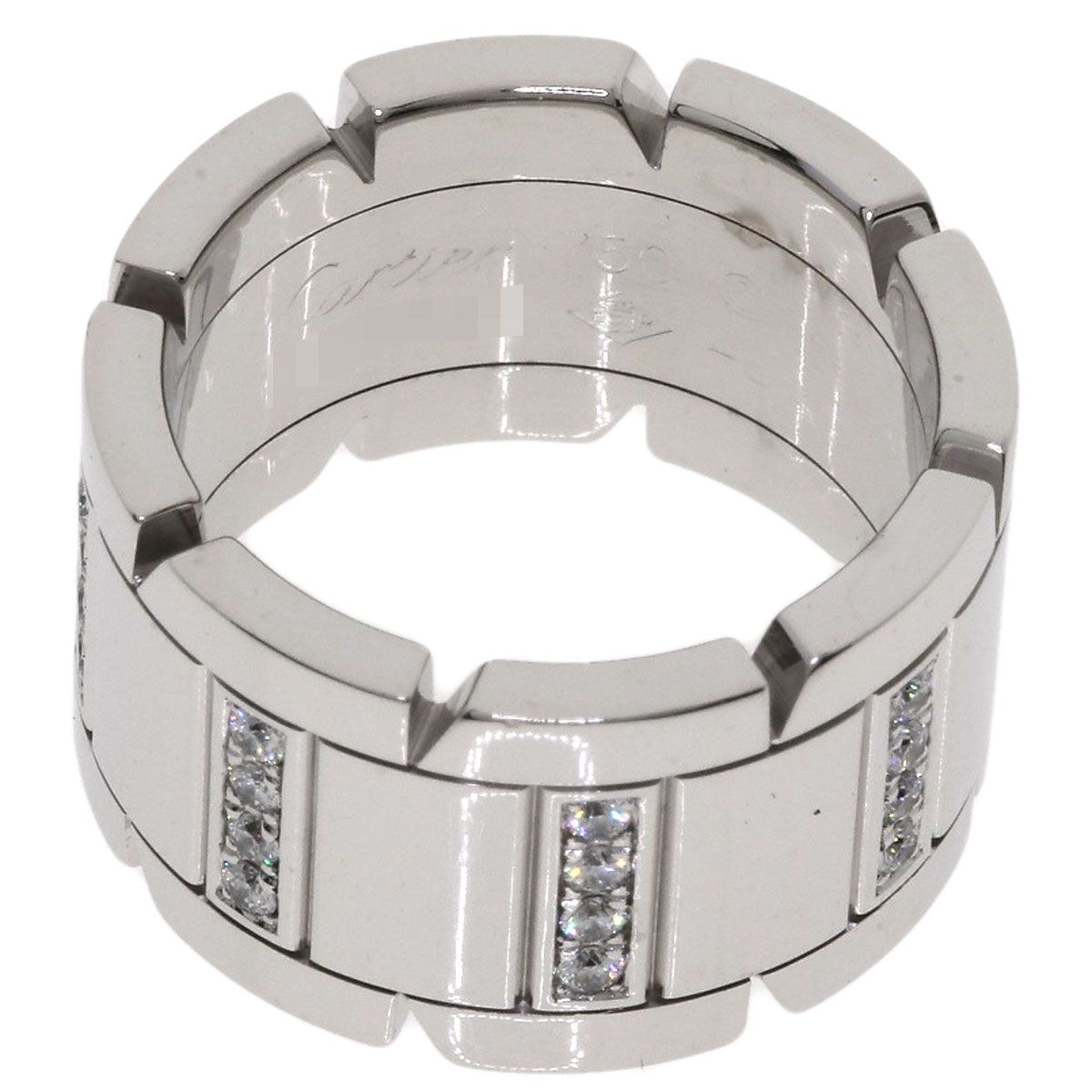 Cartier Tank Francaise LM Diamond 48 Ring 18K White Gold