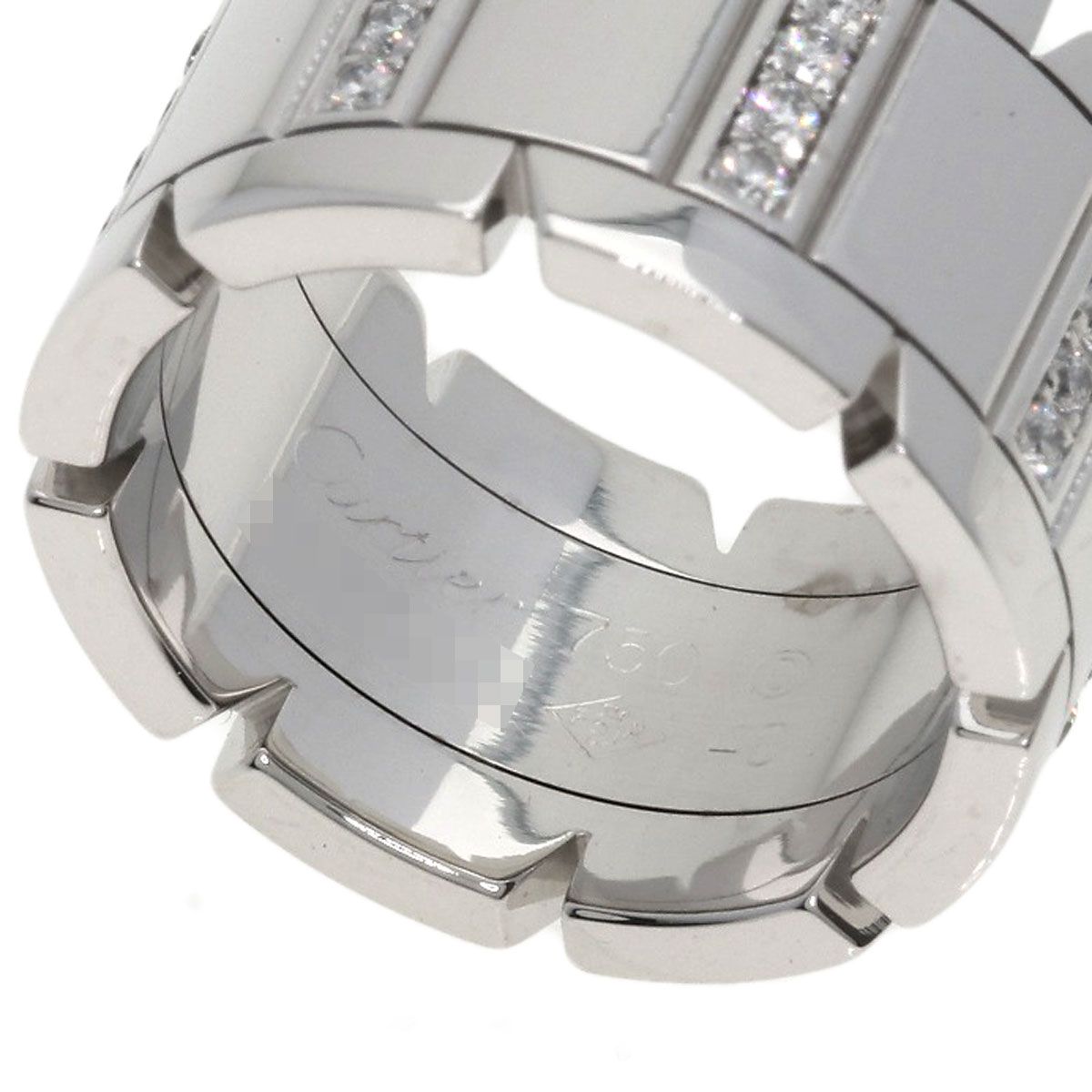 Cartier Tank Francaise LM Diamond 48 Ring 18K White Gold