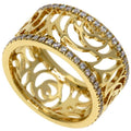 Chanel Camellia Diamond 46 Ring 18K Yellow Gold