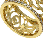 Chanel Camellia Diamond 46 Ring 18K Yellow Gold