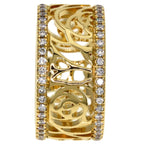 Chanel Camellia Diamond 46 Ring 18K Yellow Gold