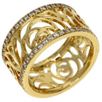 Chanel Camellia Diamond 46 Ring 18K Yellow Gold