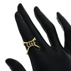 Gucci GG Running Diamond Ring 18K Yellow Gold