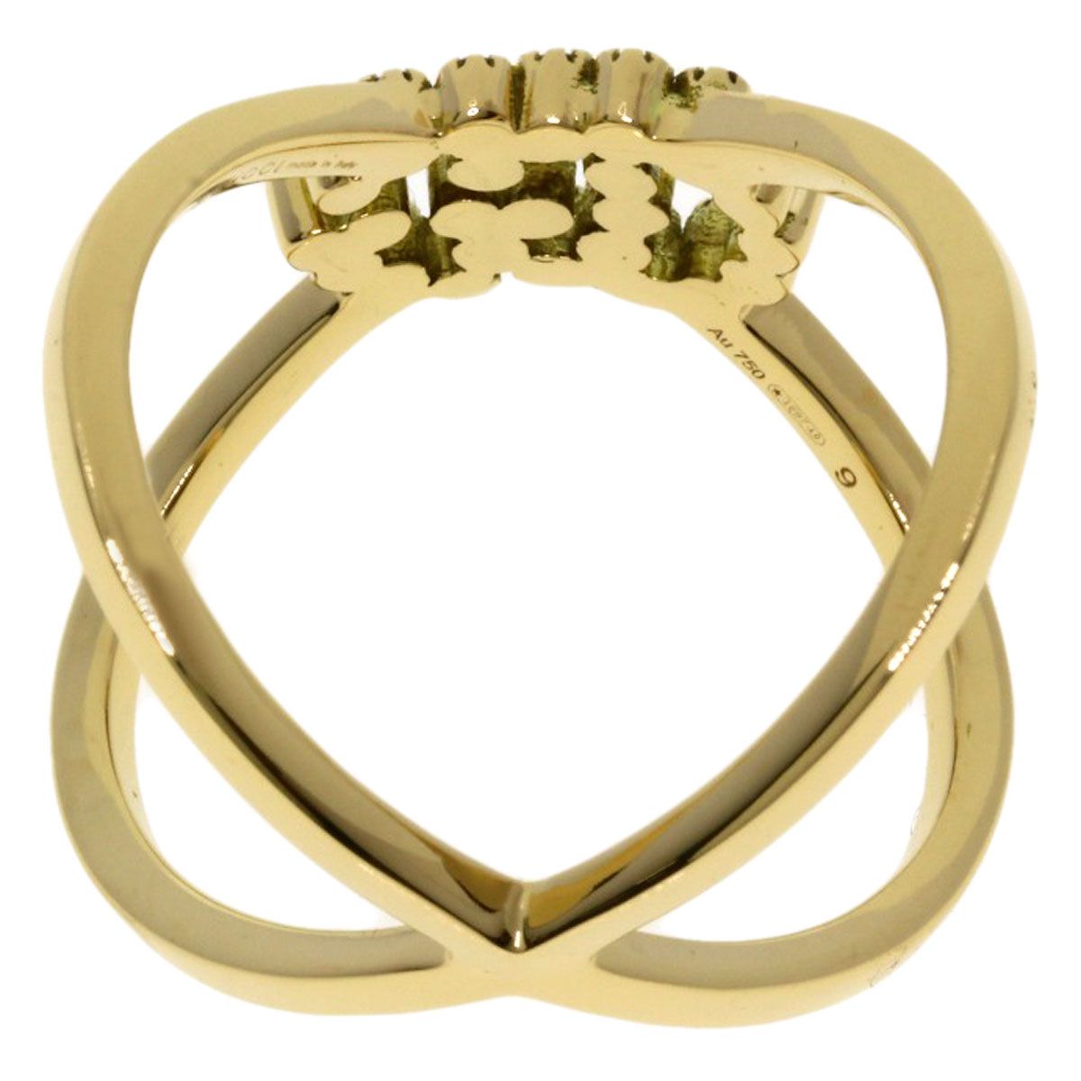 Gucci GG Running Diamond Ring 18K Yellow Gold