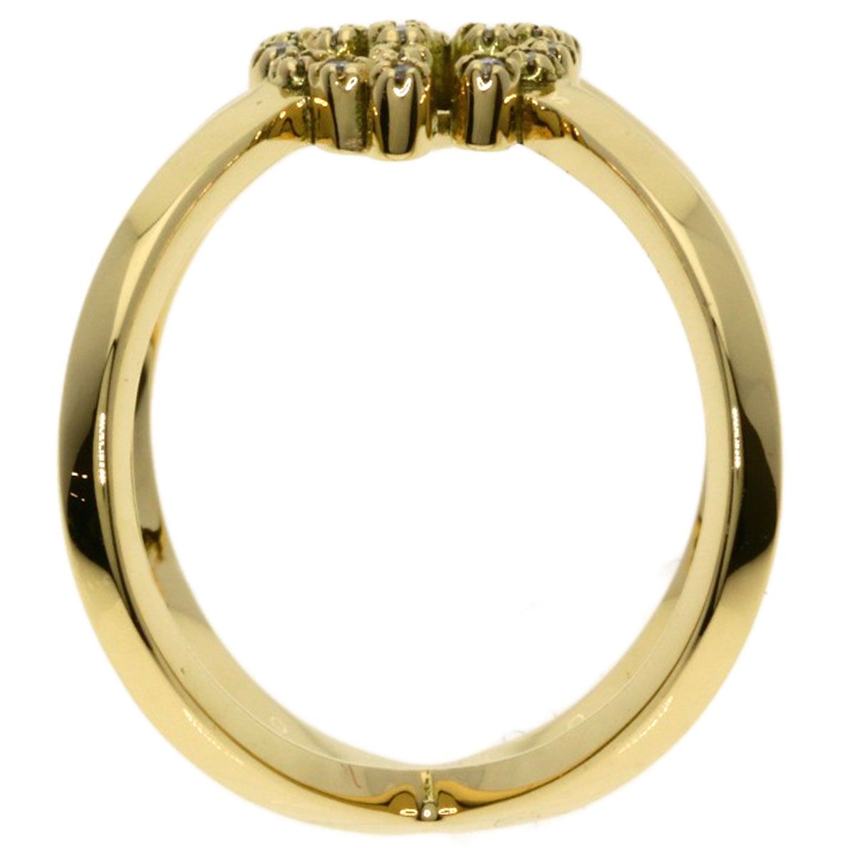 Gucci GG Running Diamond Ring 18K Yellow Gold