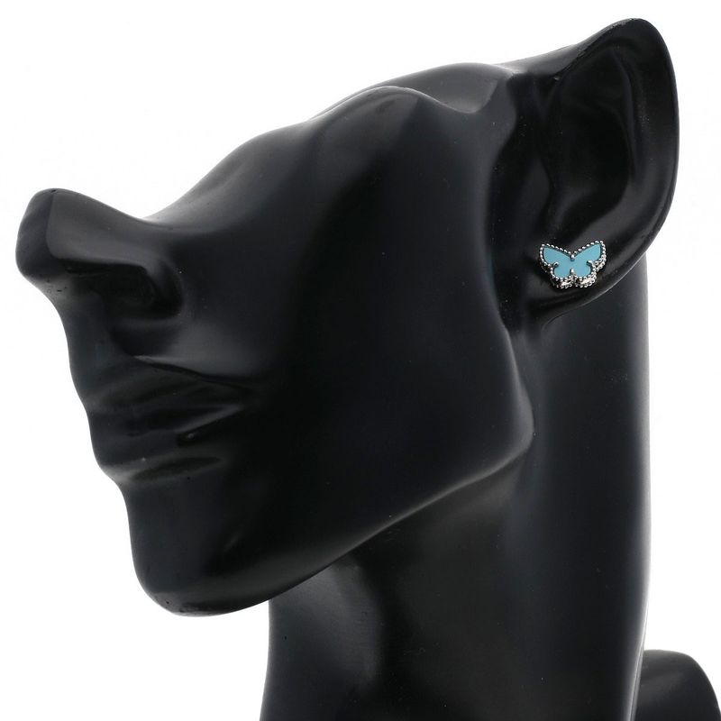 Van Cleef & Arpels Sweet Alhabra Papillon Turquoise Earrings Handbag