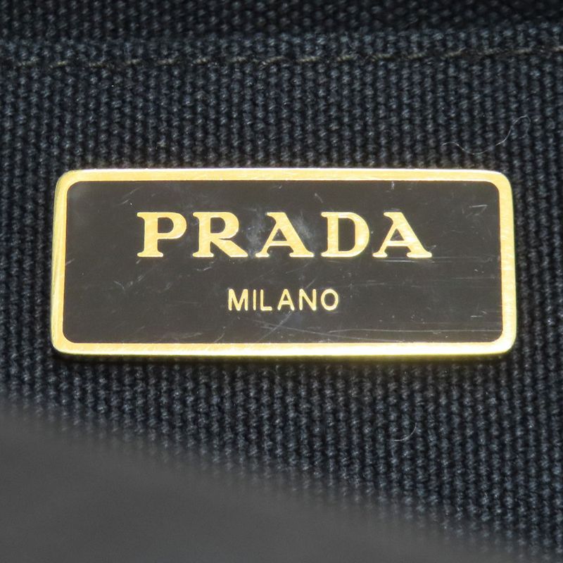 Prada Canapa Mini 2-Way Handbag Canvas