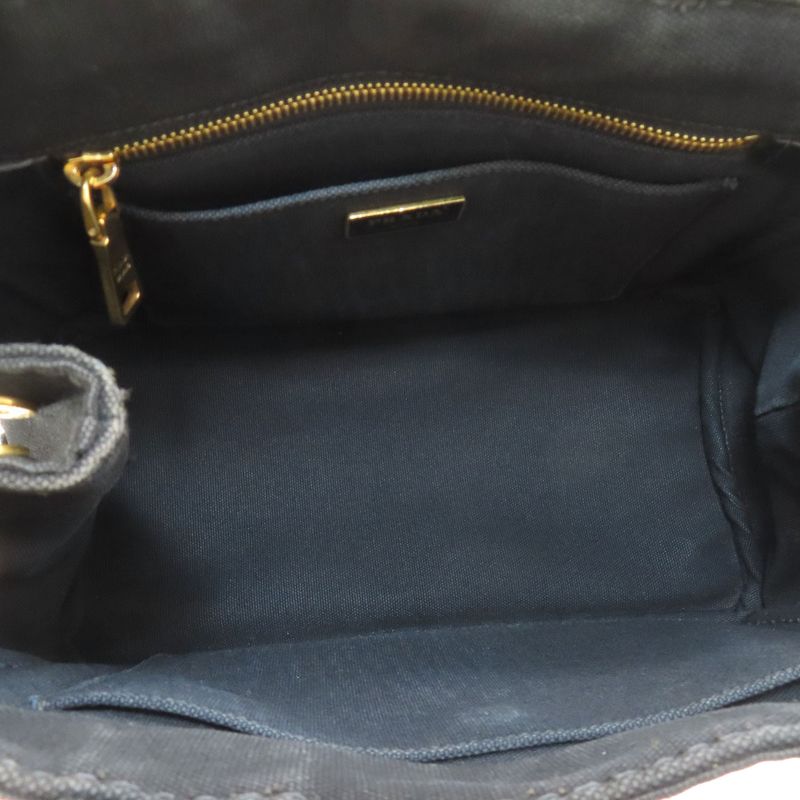 Prada Canapa Mini 2-Way Handbag Canvas